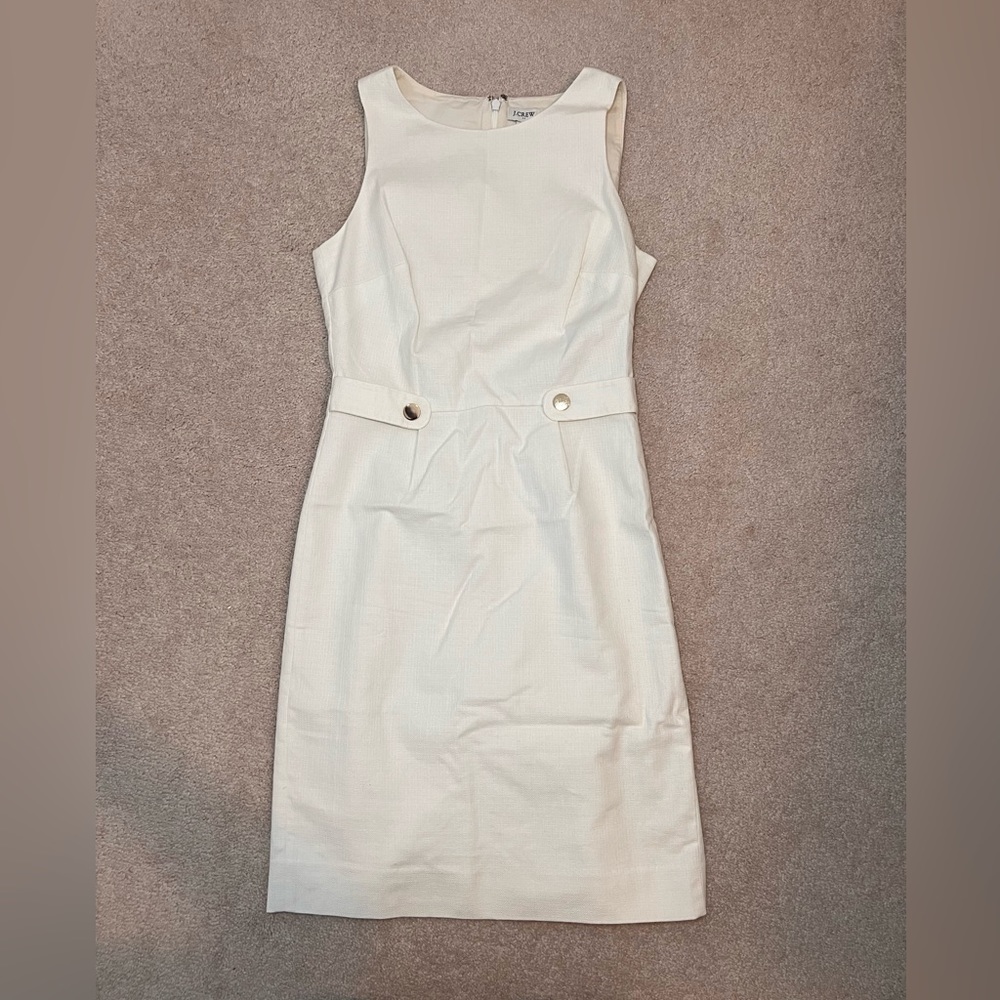 J Crew White Workwear Suiting dress. Size 0. Worn once. Excellent Condition.